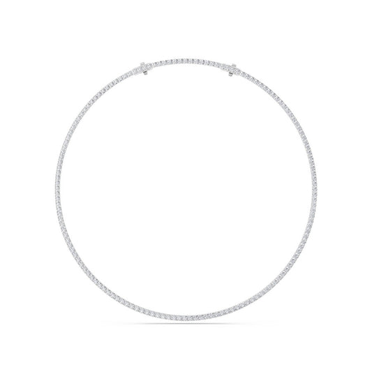 14K White Gold Necklace KJ00223N.RD-15-21F