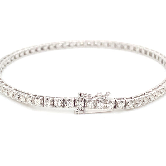 14K White Gold Tennis Bracelet | 10.4 cttw Sparkling Elegance