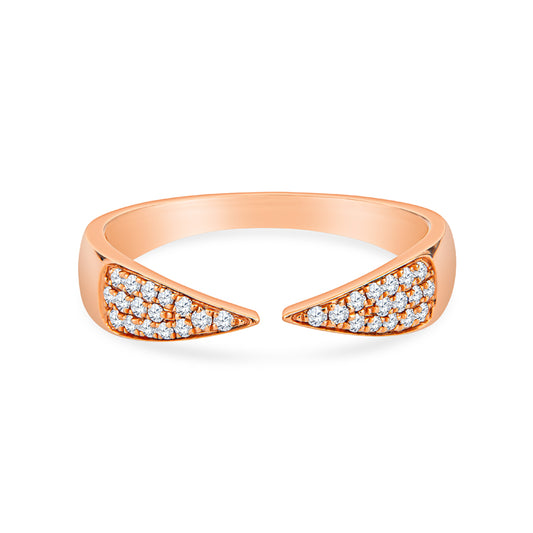 Radiant Bliss 14K Rose Gold Wedding Band