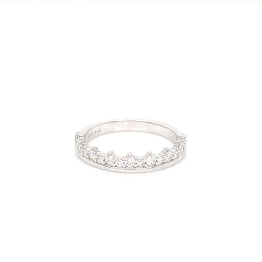 14K White Gold Diamonds Band | Elegant 0.40 CTTW Design