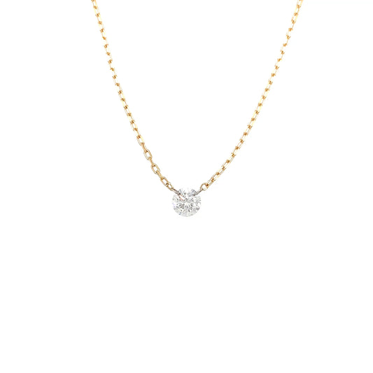 Solitaire Diamond Chain 18kt Yellow Gold – 0.31ct, 18"