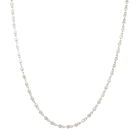 Diamond by Yard Necklace in 18kt White Gold – 1.32ct, 18"