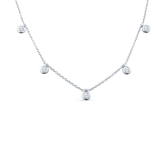 Bezel Diamonds Dance with Confidence in This 18K White Gold Dazzling Chain