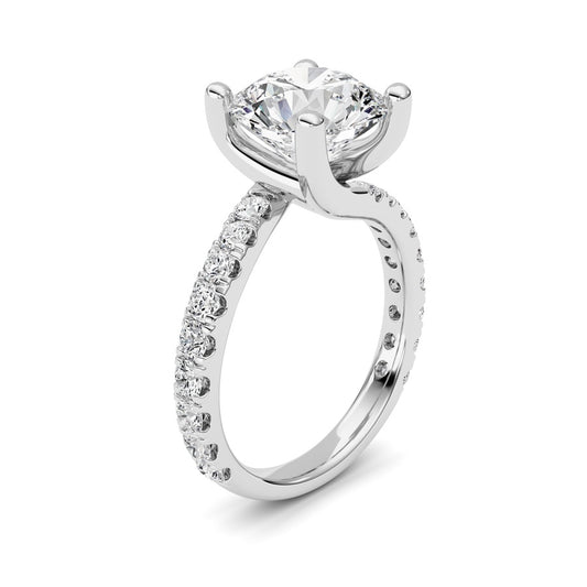14K White Gold Ring KJ02394R.RD-3.75-21F