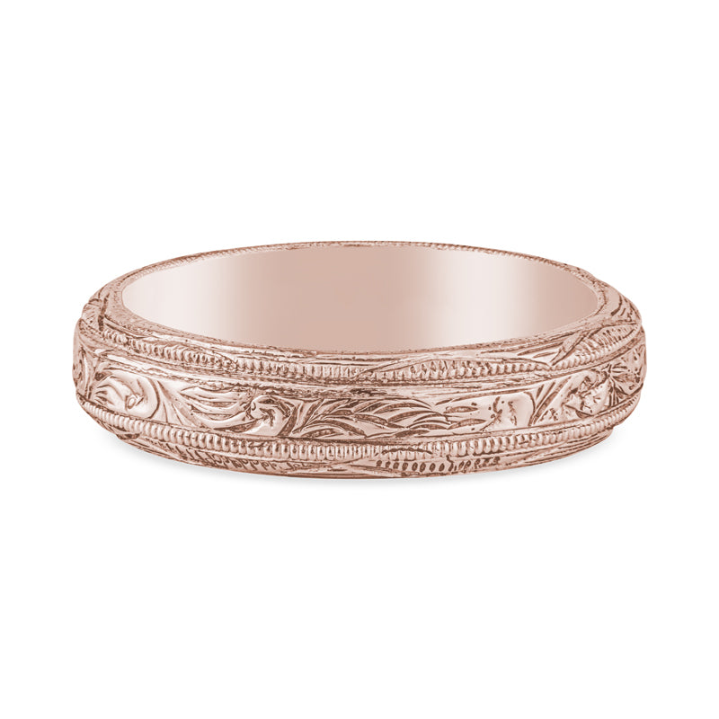 14k Rose Gold Caruso Ethical Mens Wedding Band