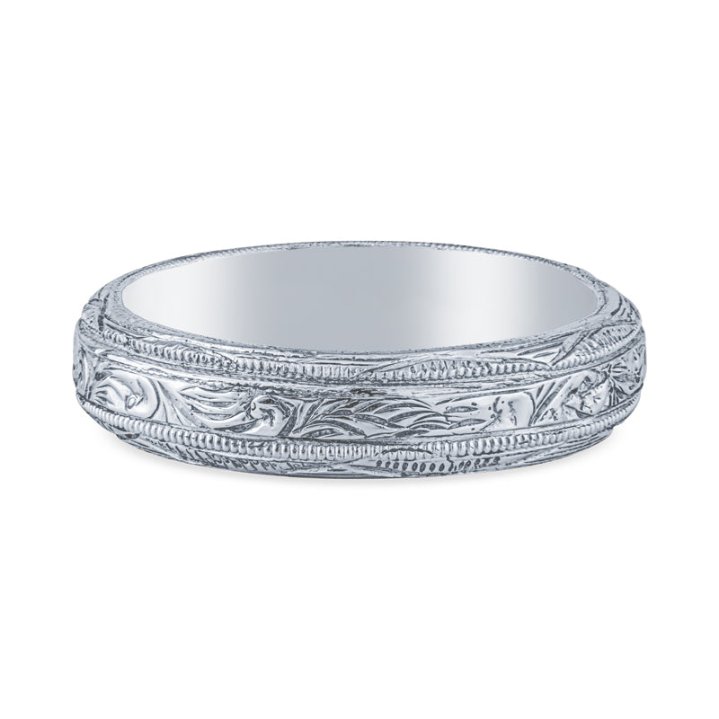 14k White Gold Caruso Ethical Mens Wedding Band