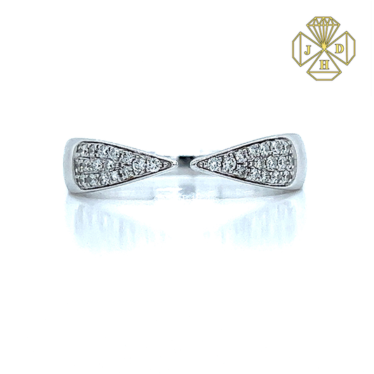 14K White Gold Diamond Anniversary Band