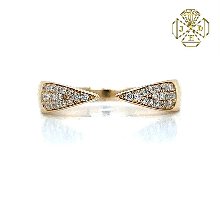 14K Yellow Gold Diamond Anniversary Band