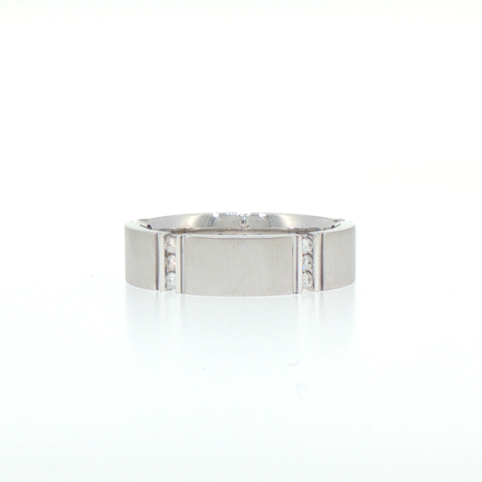 14kt White Gold Diamond Accent Comfort Fit Band