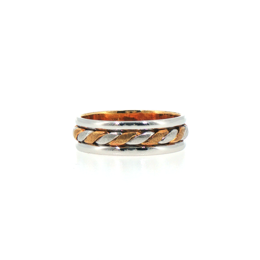 Two-Tone Braided Band in Platinum & 18kt Gold