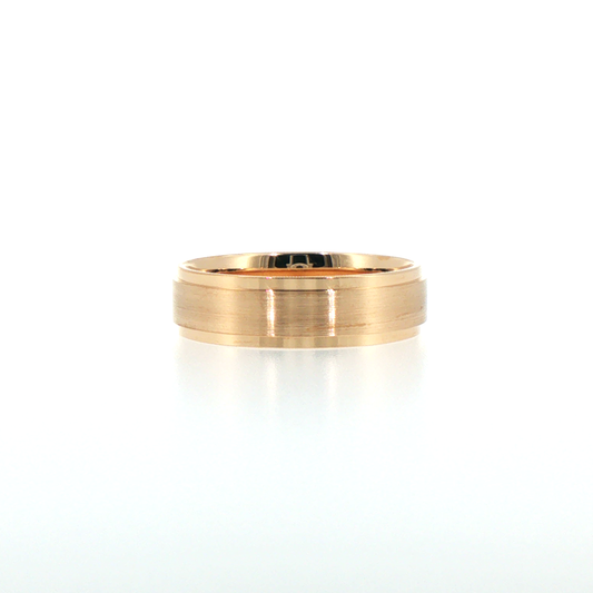 14kt Yellow Gold Brushed Finish Comfort Fit Wedding Band