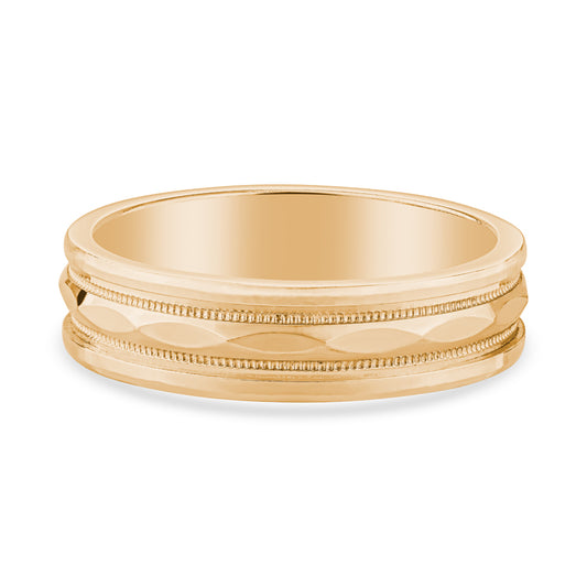 14k Yellow Gold Mens Classic Wedding Band