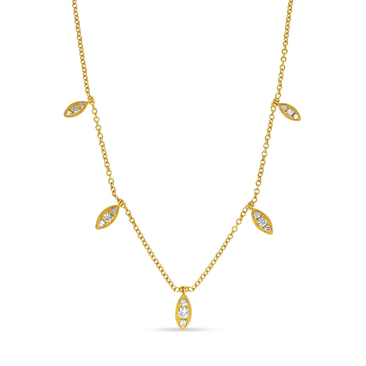 18k Yellow Gold Stunning Pendant with 16'' Yellow Gold Chain