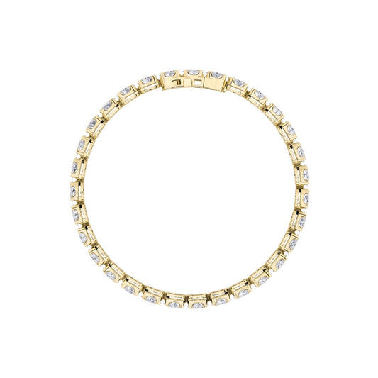10.5Cttw Oval Shaped Lab Grown Diamond (F/VS) Bracelet in 14K Gold