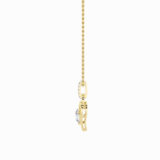 1.5CTW Round Shaped Lab Grown Diamond (F/VS) Heart Shaped Pendant in 14K Gold