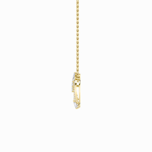 2.5CTW Marquise Shaped Lab Grown Diamond (F/VS) Heart Shaped Pendant in 14K Gold