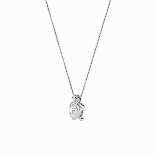 1CTW Oval Shaped Lab Grown Diamond (F/VS)  Pendant in 14K Gold