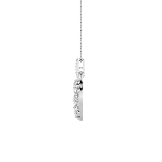 2CTW Oval Shaped Lab Grown Diamond (F/VS) Baby Turtle Pendant in 14K Gold