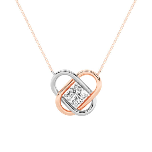 1CTW Round Shaped Lab Grown Diamond (F/VS)  Necklace in 14K Gold