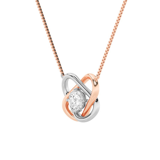 1CTW Round Shaped Lab Grown Diamond (F/VS)  Necklace in 14K Gold