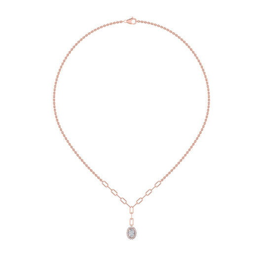 1.5Cttw Oval Shaped Lab Grown Diamond (F/VS) Solitaire Necklace in 14K Gold