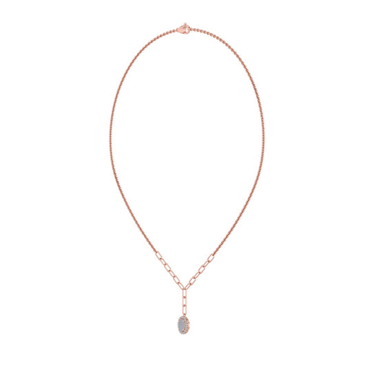 1.5Cttw Oval Shaped Lab Grown Diamond (F/VS) Solitaire Necklace in 14K Gold