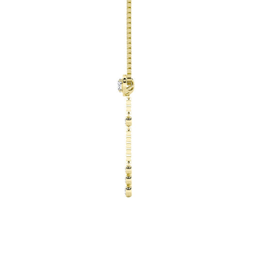 0.4CTW Round Shaped Lab Grown Diamond (G/VS) Necklace in 14K Yellow Gold Over Silver