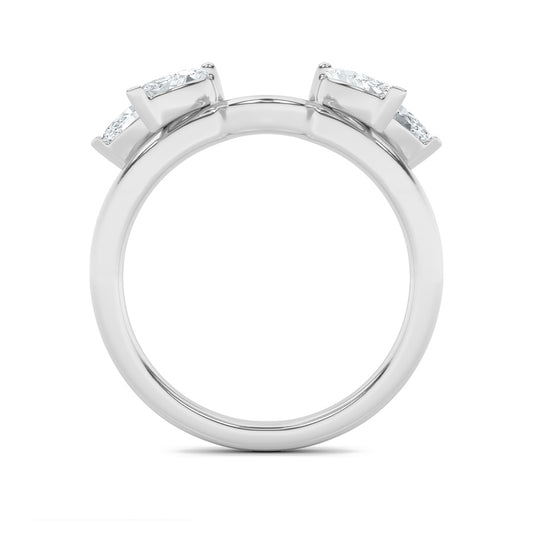 1Cttw Marquise Shaped Lab Grown Diamond (F/VS) Wrap Ring in 14K Gold