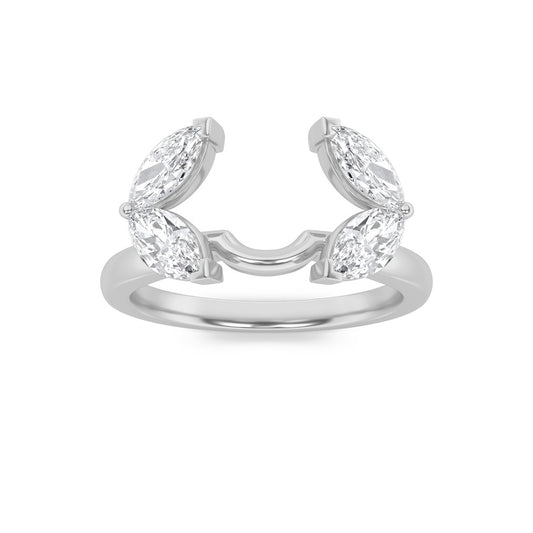 1Cttw Marquise Shaped Lab Grown Diamond (F/VS) Wrap Ring in 14K Gold