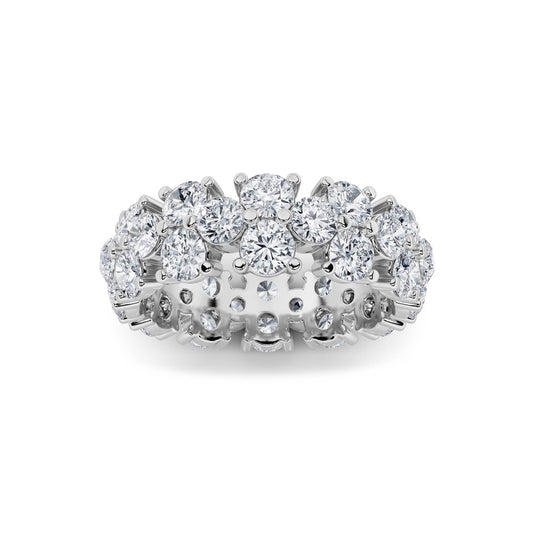 5Cttw Round Shaped Lab Grown Diamond (F/VS) Eternity Band Ring in 14K Gold