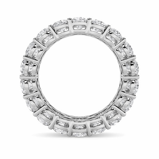 8Cttw Round Shaped Lab Grown Diamond (F/VS) Eternity Band Ring in 14K Gold