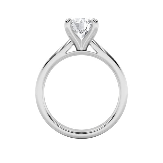 0.75Cttw Round Shaped Lab Grown Diamond (E/VS) Classic Solitaire Engagement Ring in 14K Gold