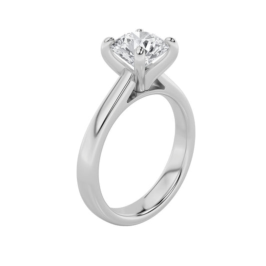 1.5Cttw Round Shaped Lab Grown Diamond (E/VS) Classic Solitaire Engagement Ring in 14K Gold