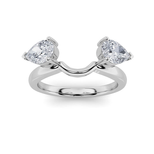 1Cttw Pear Shaped Lab Grown Diamond (F/VS) Wrap Ring in 14K Gold