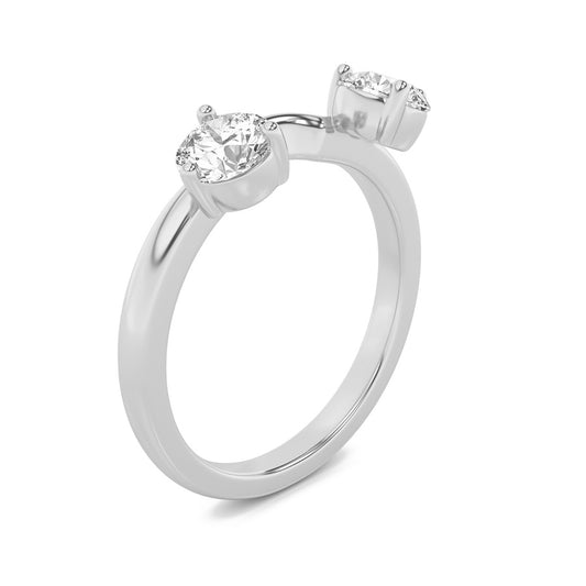 1Cttw Round Shaped Lab Grown Diamond (F/VS) Wrap Ring in 14K Gold