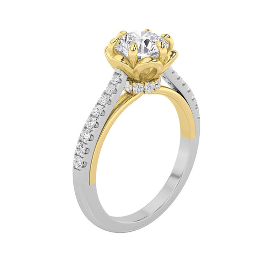 1.5Cttw Round Shaped Lab Grown Diamond (F/VS) Solitaire Engagement Ring in 14K Gold