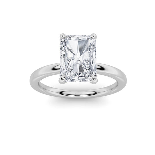 2Cttw Radiant Shaped Lab Grown Diamond Classic Solitaire Ring in 14K Gold (F/VS)