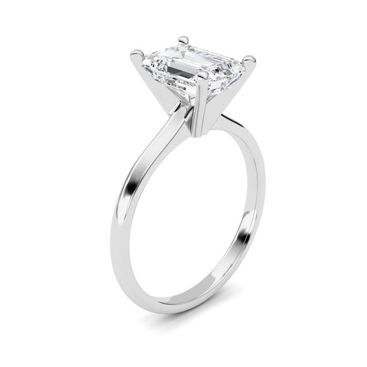 2Cttw Radiant Shaped Lab Grown Diamond Classic Solitaire Ring in 14K Gold (F/VS)
