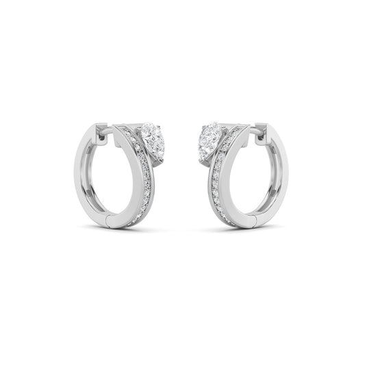 1.25Cttw Pear Shaped Lab Grown Diamond (F/VS) Fashion Earrings in 14K Gold