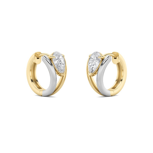 1.5Cttw Pear Shaped Lab Grown Diamond (F/VVS) Fashion Earrings in 14K Gold