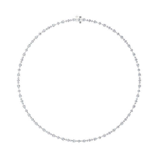 12CTW Pear Shaped Lab Grown Diamond (F/VS) Fashion Necklace in 14K Gold