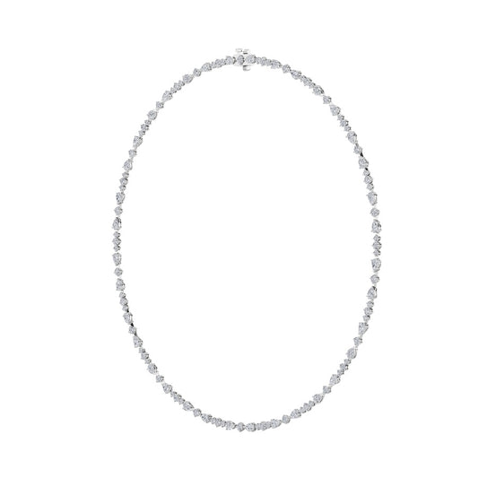 12CTW Pear Shaped Lab Grown Diamond (F/VS) Fashion Necklace in 14K Gold