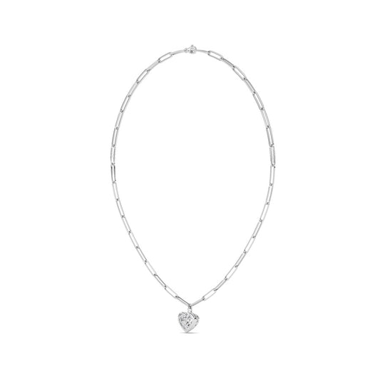4CTW Heart Shape Lab Grown Diamond (F/VS ) Necklace in 14K Gold