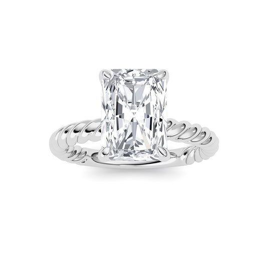 Radiant Lab Grown Diamond (F/VS ) Ring in 14K Gold