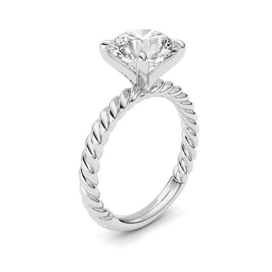 Round Lab Grown Diamond (F/VS ) Ring in 14K Gold