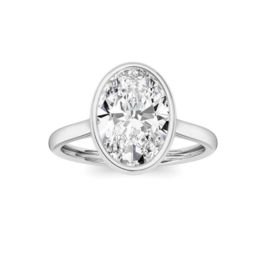 Oval Lab Grown Diamond (F/VS ) Ring in 14K Gold