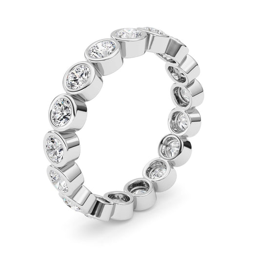 1.8Cttw Round Shaped Lab Grown Diamond (F/VS) Eternity Band Ring in 14K Gold