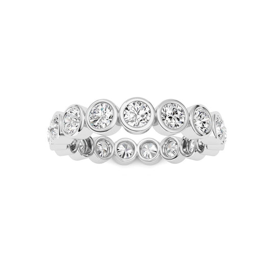 1.8Cttw Round Shaped Lab Grown Diamond (F/VS) Eternity Band Ring in 14K Gold
