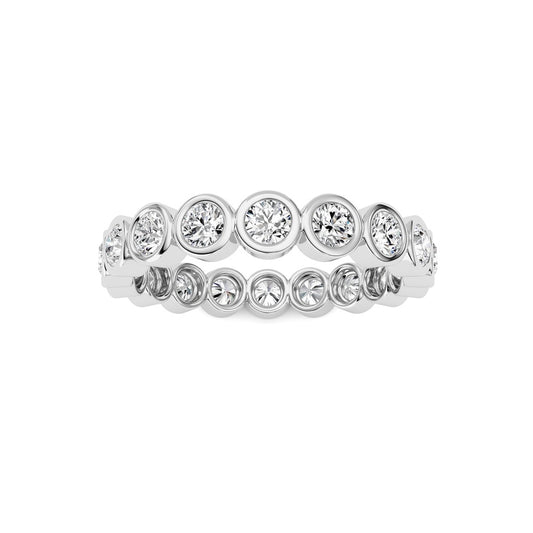 1.8CTW Round Shaped Lab Grown Diamond (F/VS) Eternity Band Ring in 14K Gold