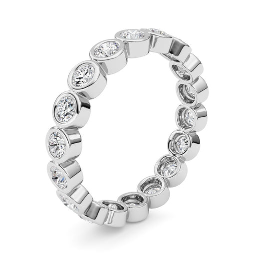 1.8Cttw Round Shaped Lab Grown Diamond (F/VS) Eternity Band Ring in 14K Gold